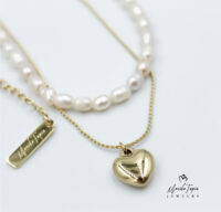 Collar Pearl Heart Moniquita Tapia