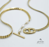 Collar Gold Pearls Moniquita Tapia